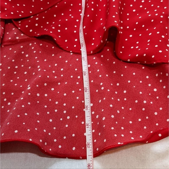 HYFVE wrap dress red polka dot size M NWOT - Picture 10 of 10